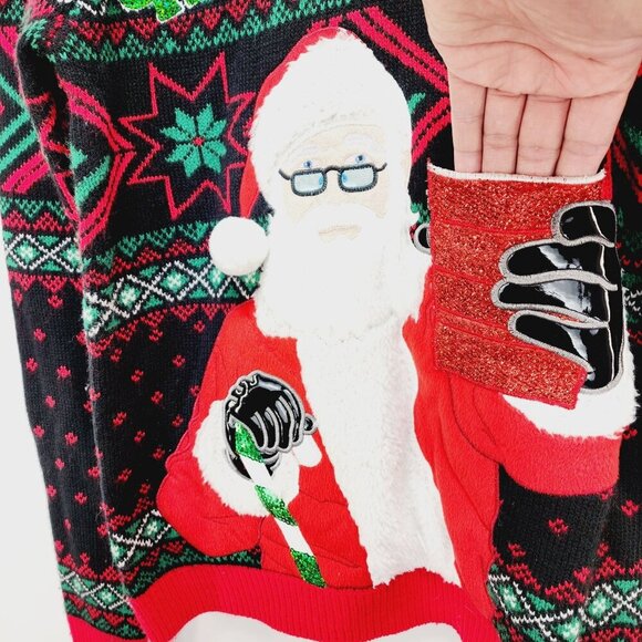 Holiday Time Santa "Ho Ho Ho" Christmas Sweater S/CH (35-37) - Picture 10 of 11